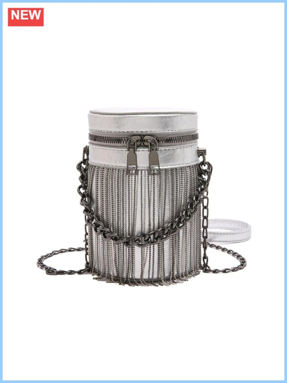 Vegan Leather Tassel Tote Bag Fringe Punk Rock Crossbody Handbag